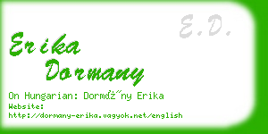 erika dormany business card